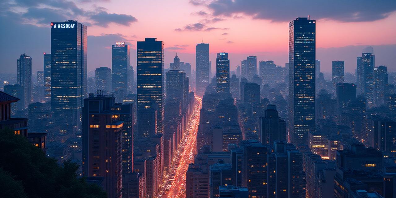 新宿の夜景と伝統的な風景の融合